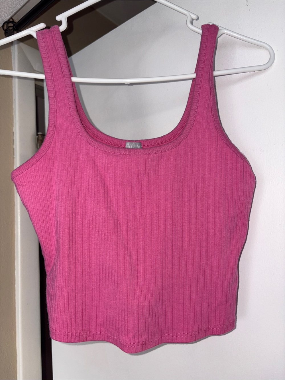 Tilly's Ribbed Hot Pink Crop Tank